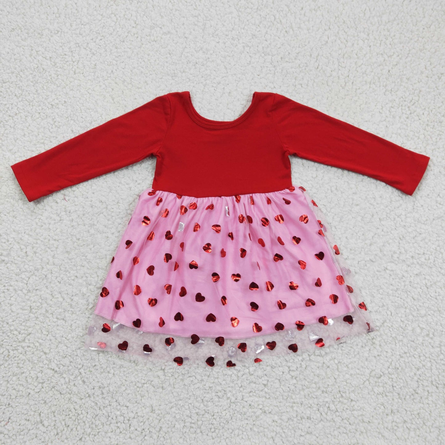 Girls Valentine Heart Tulle Dress