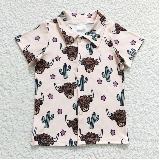 Boys Cactus Cow Top Shirt