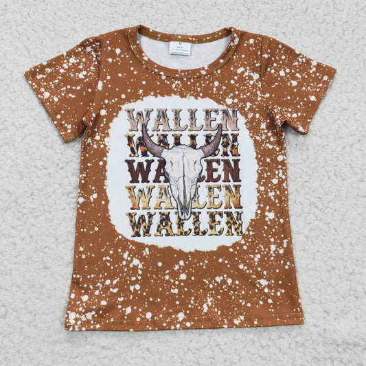 Girls Wallen Cow Top Shirt Short Sleeves