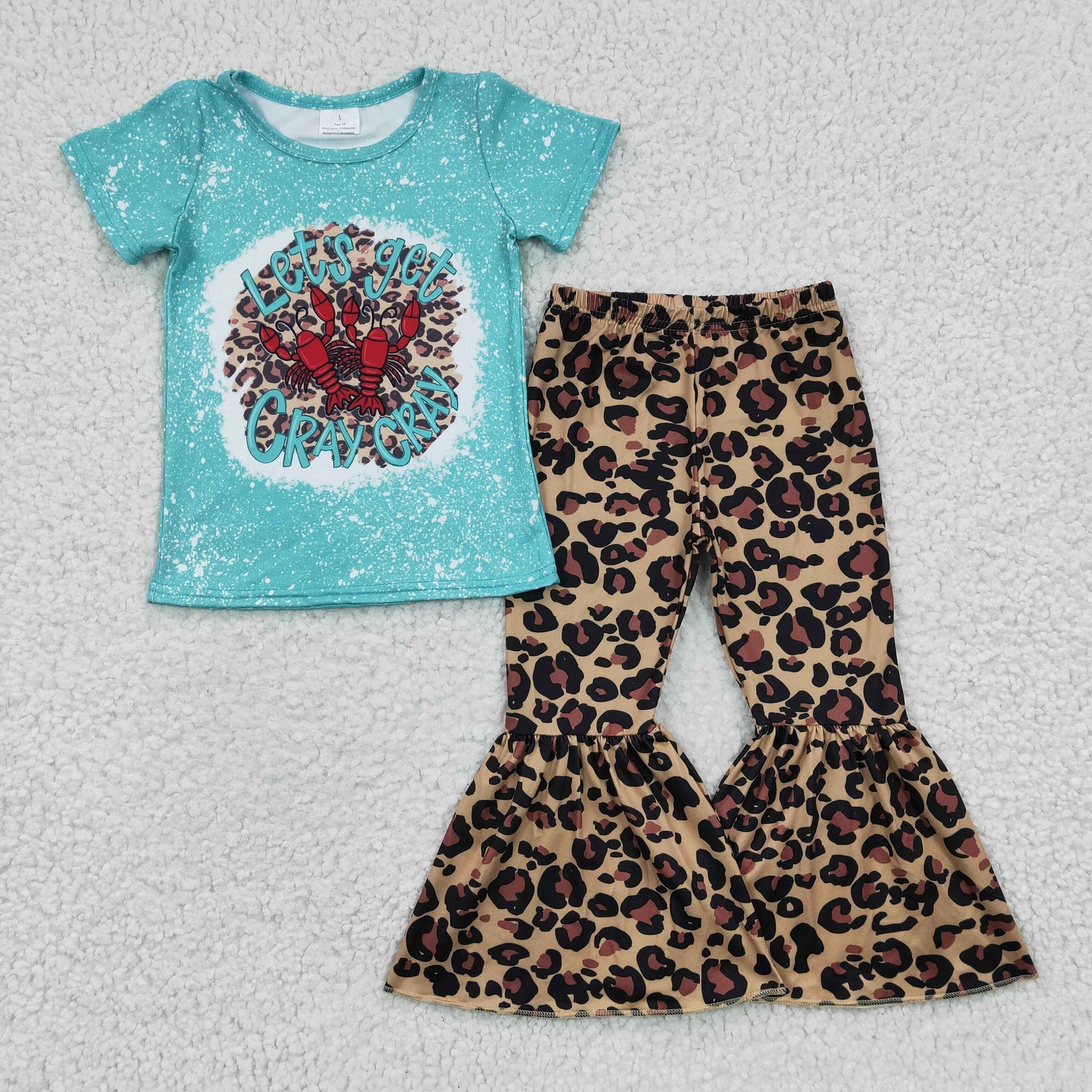 Girls Crawfish Leopard Outfits