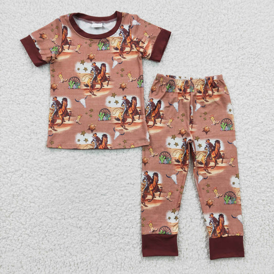 Boys Brown Horse Pajamas