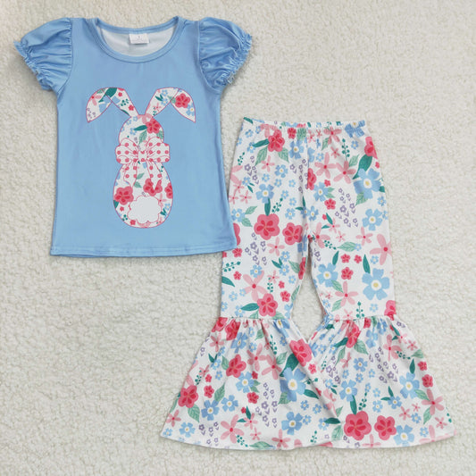 Girls Easter Bunny Floral Outfits