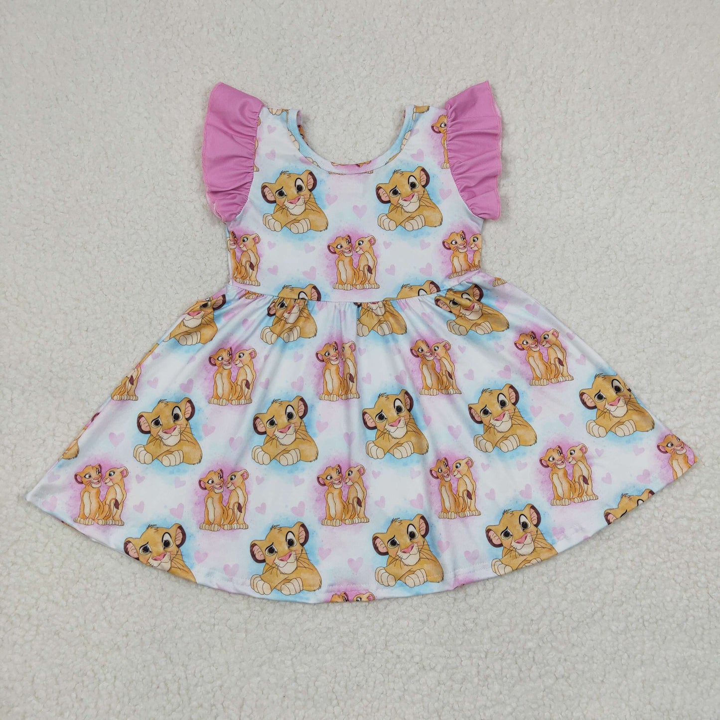 GSD0220 Girls Cartoon Lions Dress