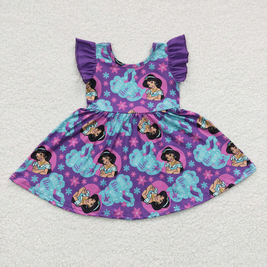 GSD0230 Girls Cartoon Purple Dress