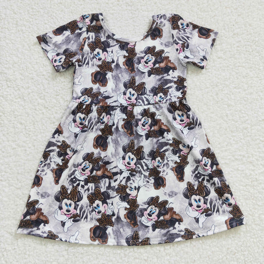 GSD0232 Girls Cartoon Leopard Dress