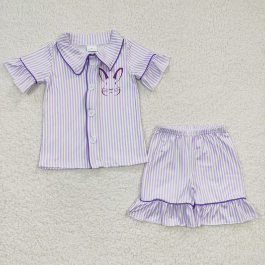 Girls Easter Bunny Purple Pajamas