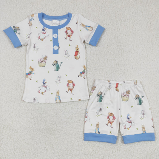 Boys Easter Bunny Blue Pajamas