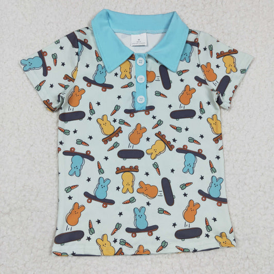 Boys Easter Bunny Top Short Sleeves