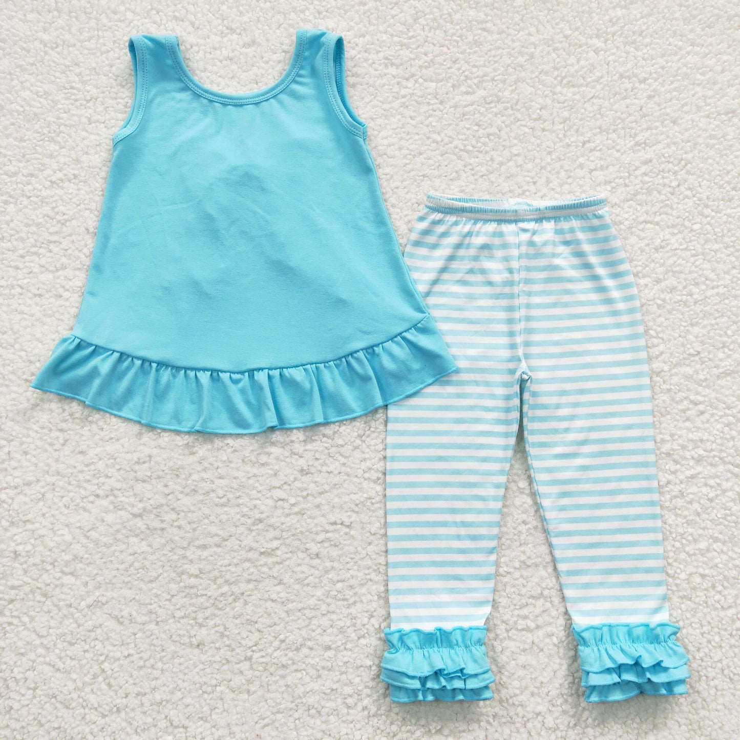 Girls Mint Ruffle Outfits