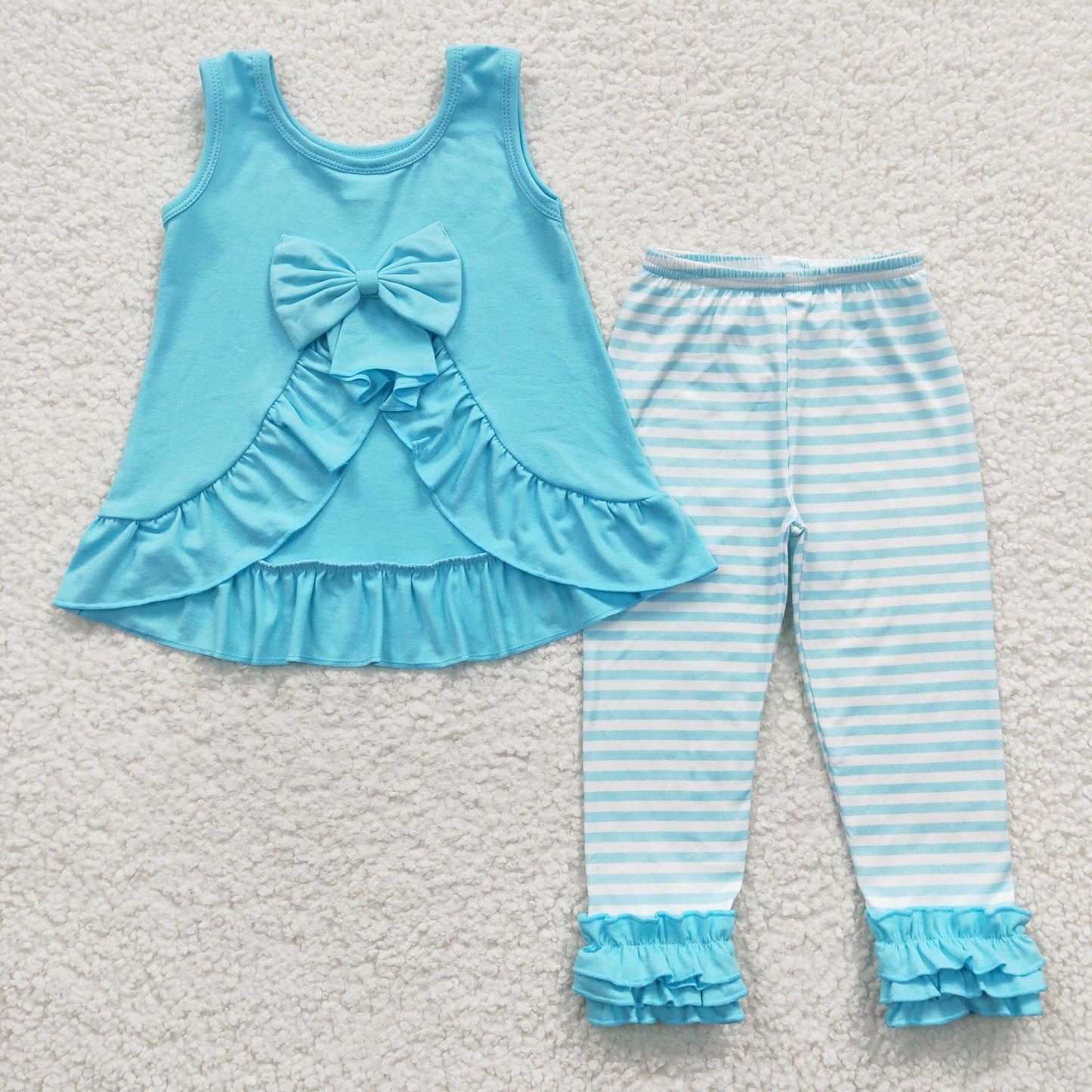 Girls Mint Ruffle Outfits