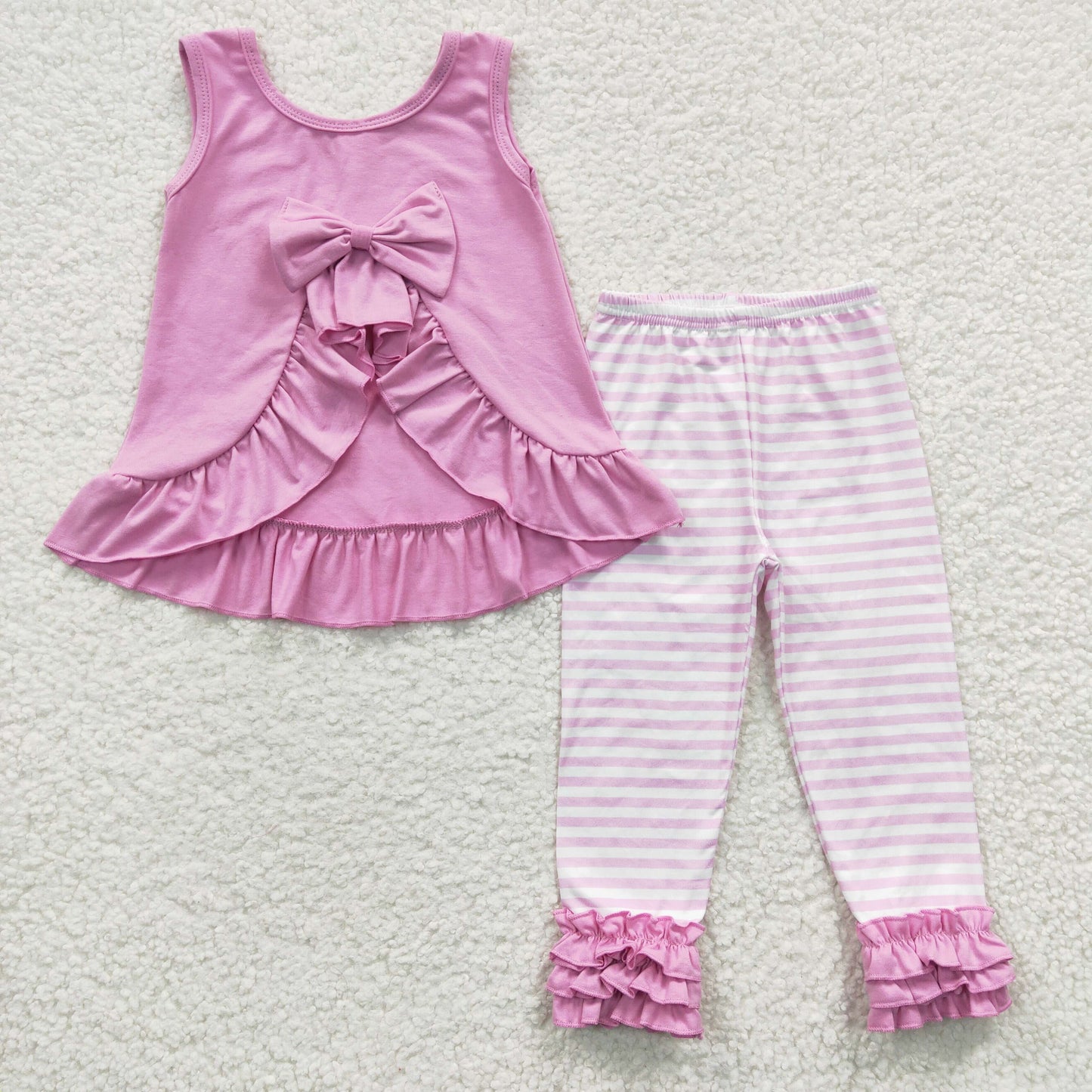 Girls Pink Ruffle Outfits