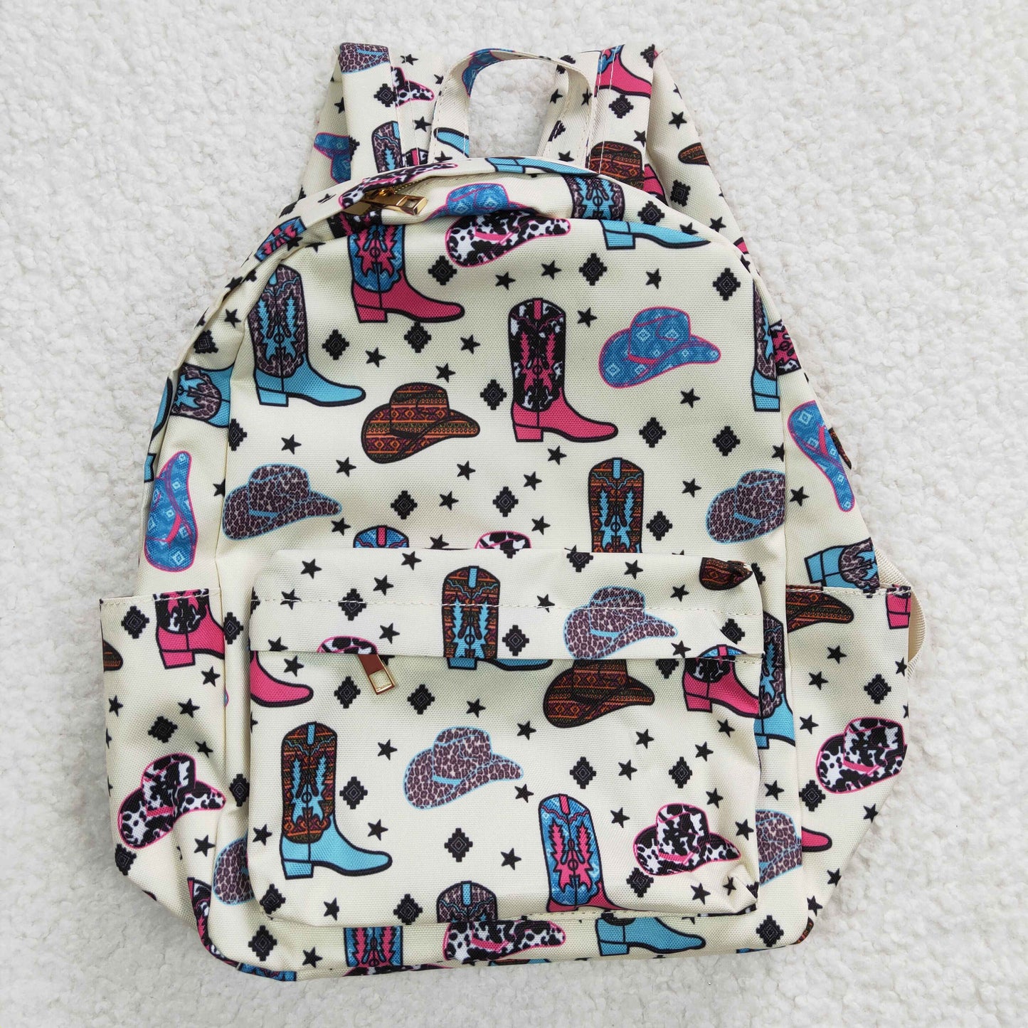 Boots Hats Print Backpack  10 * 13.9 * 4 inches