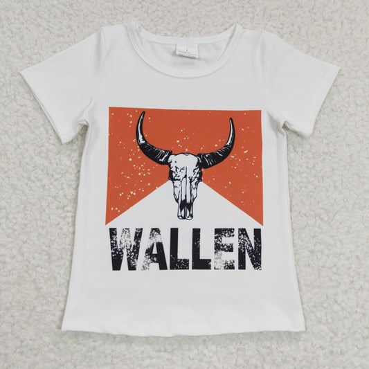 Girls Wallen Cow Top Shirt Short Sleeves