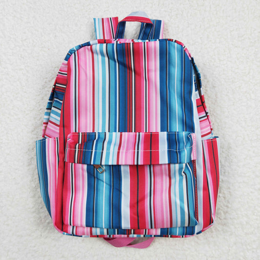 Stripe Print Backpack  10 * 13.9 * 4 inches