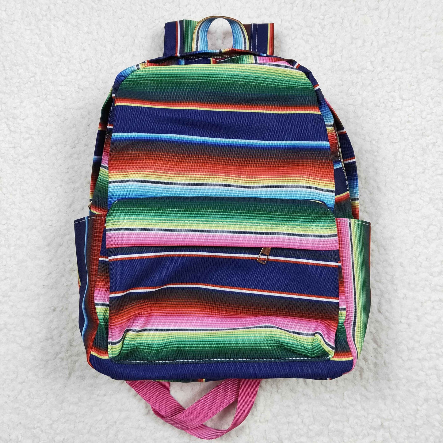 Stripe Print Backpack  10 * 13.9 * 4 inches