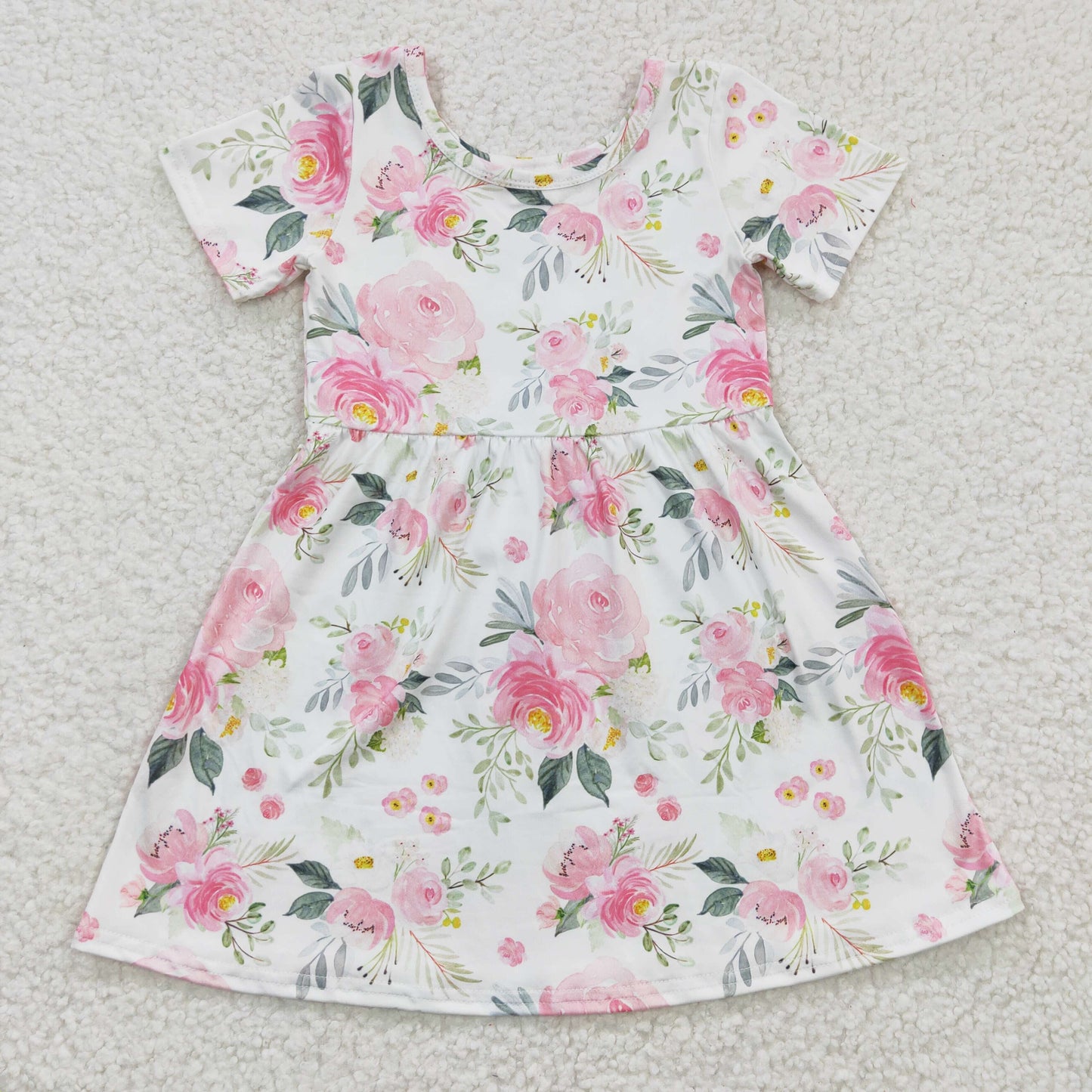 Girls Pink Floral Dress