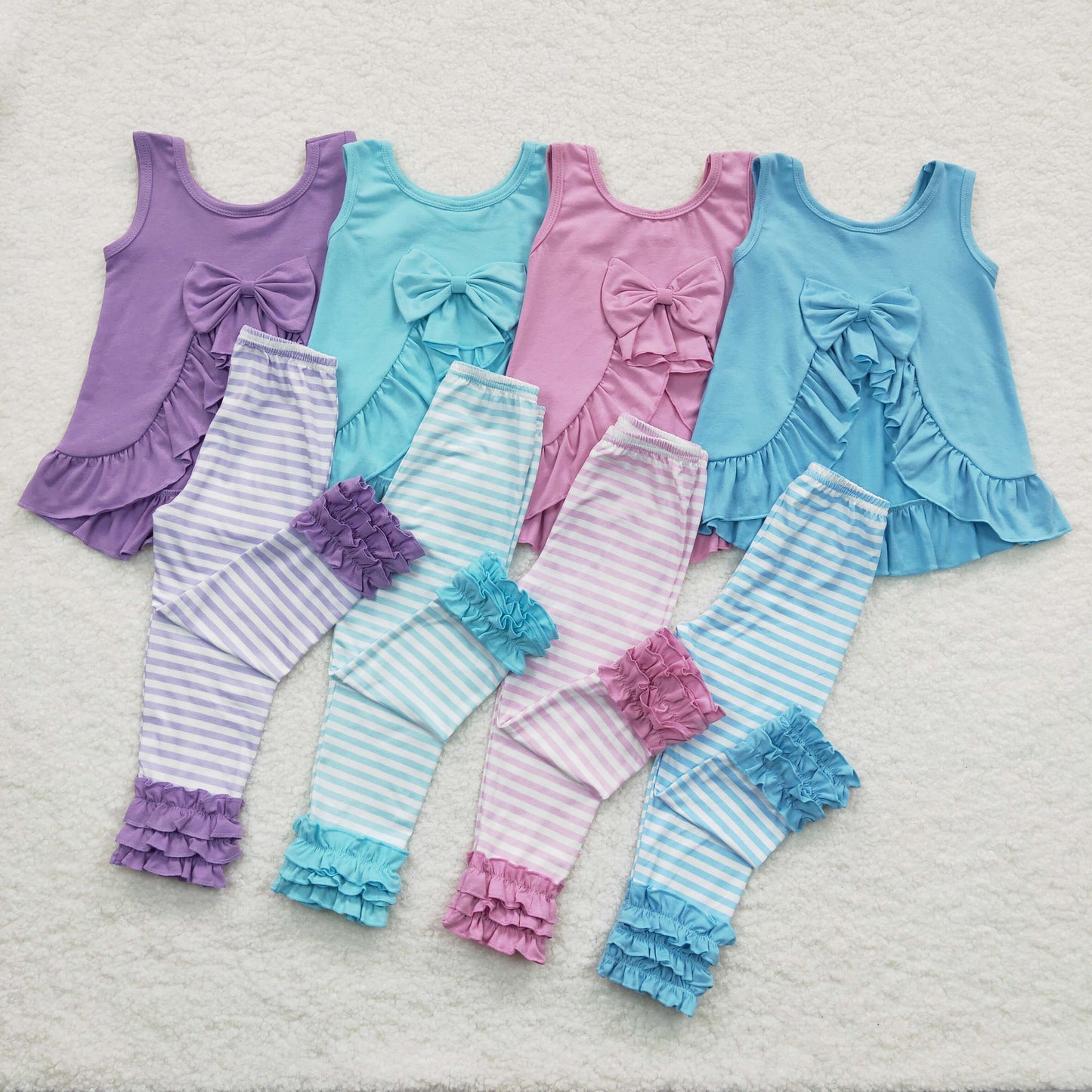 Girls Mint Ruffle Outfits