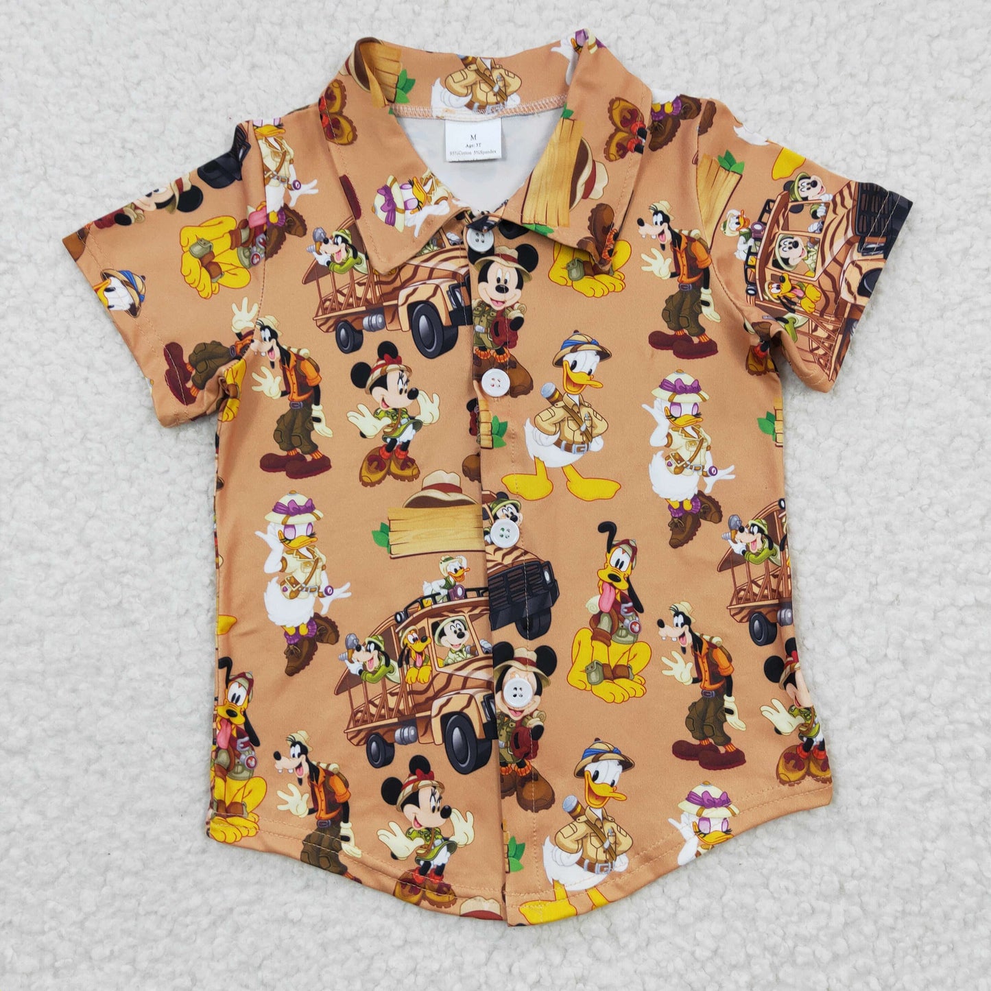 Boys Cartoon Summer Shirt Top Short Sleeves