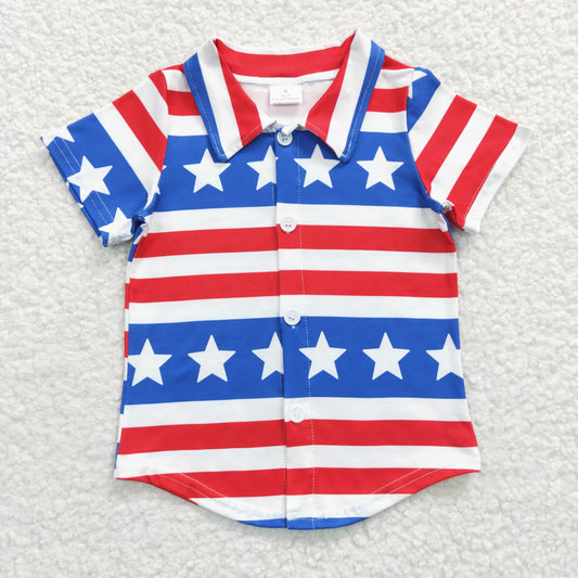 Boys Blue Stars Top Shirt