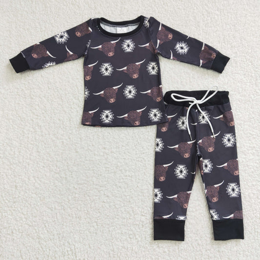 Boys Brown Cow Pajamas