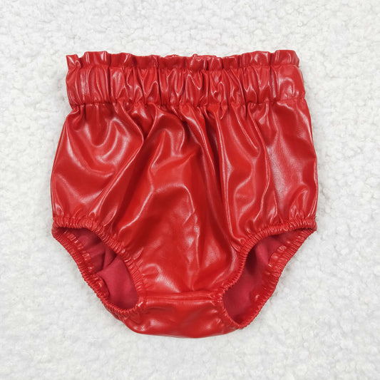 Baby Red Leather Bummies