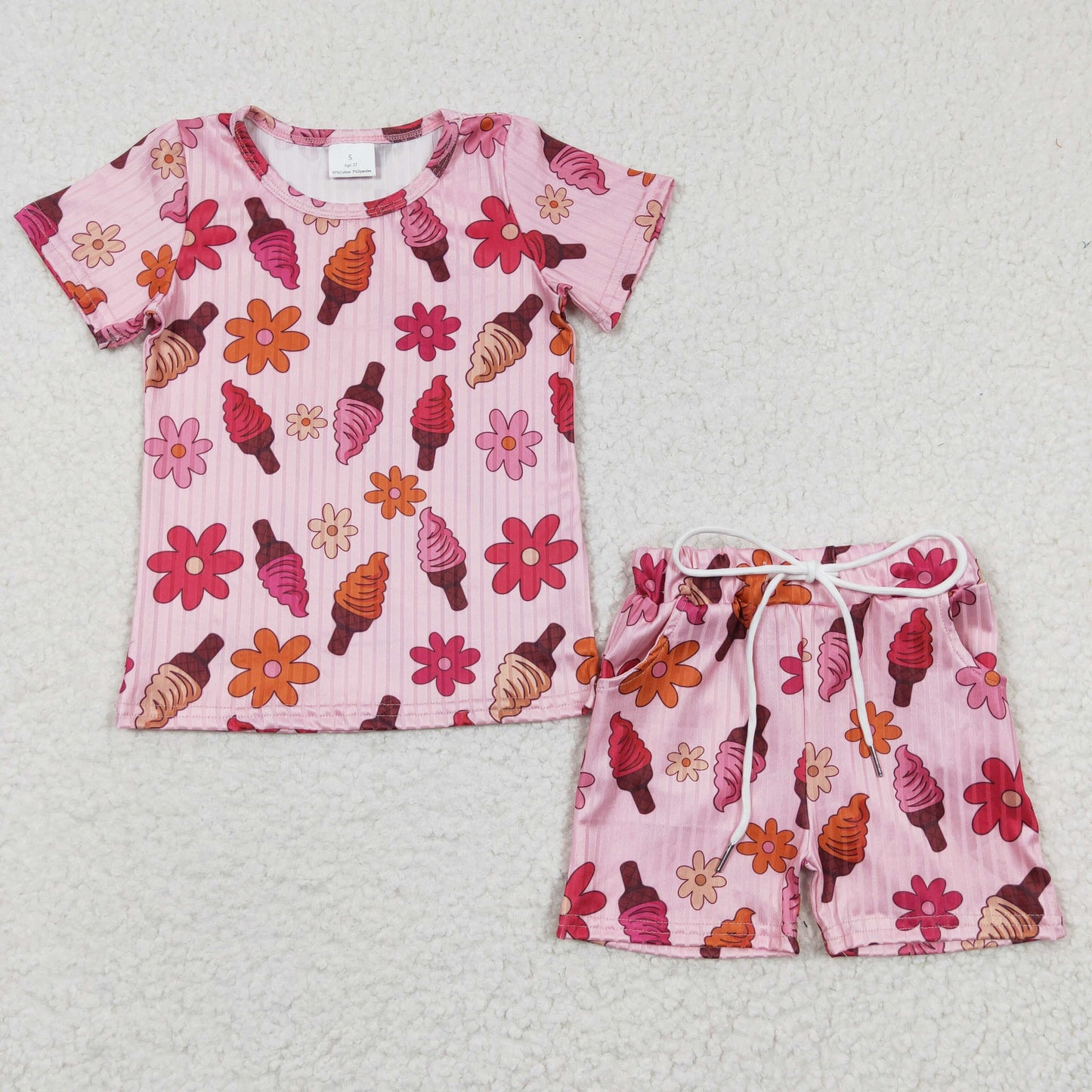 Girls Floral Summer Pajamas