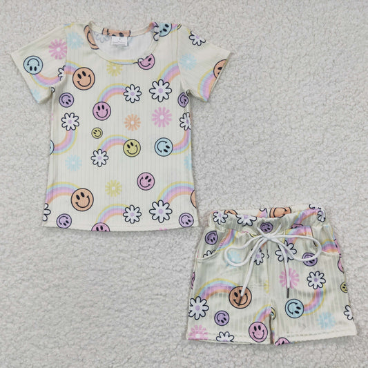 Girls Rainbow Summer Pajamas