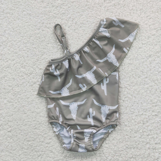 Girls Cow Bathing Suit 1pcs