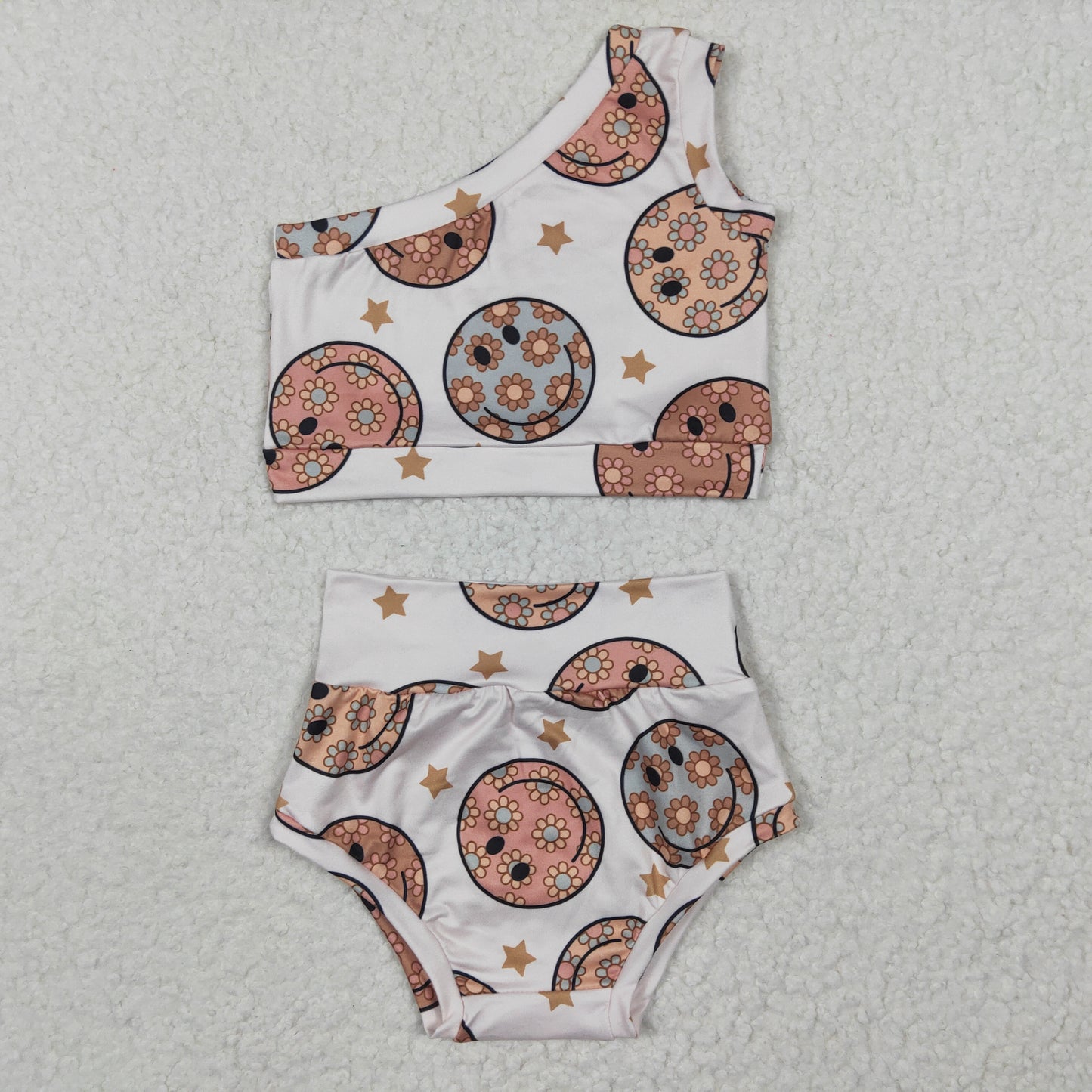 Girls Smiling Face Bummies Set