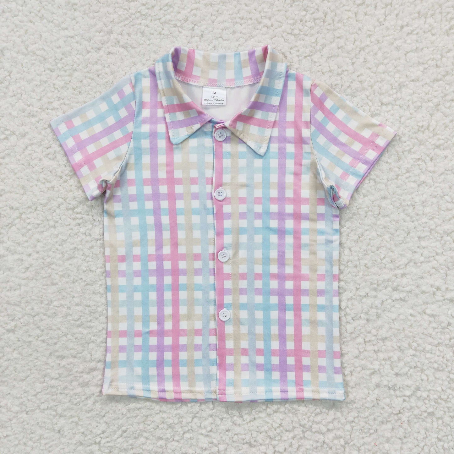 Boys Colorful Checked Top Shirt