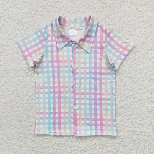 Boys Colorful Checked Top Shirt