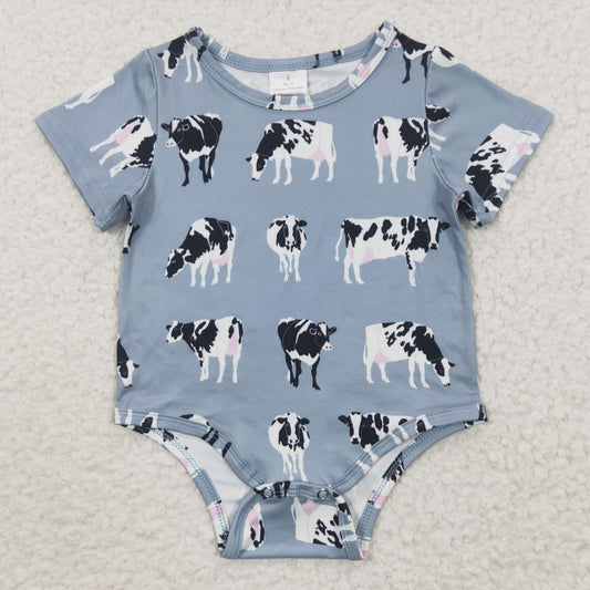 Boys Farm Cow Summer Rompers