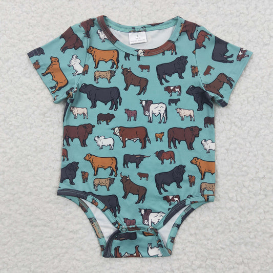 Boys Cow Summer Rompers