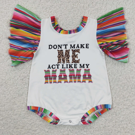 Girls Mama Print Rompers