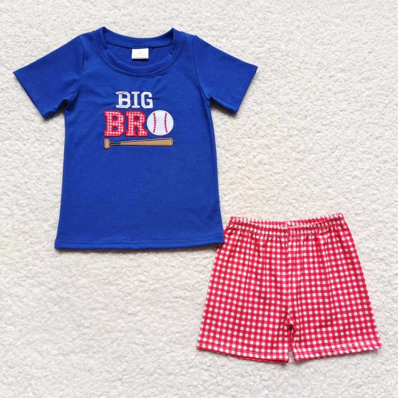 Boys Big Bro Baseball Embroidery Outfits