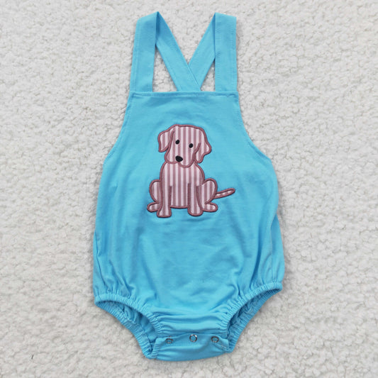 Boys Blue Dog Rompers