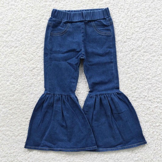 Girls Blue Jeans Bell Bottom Pants