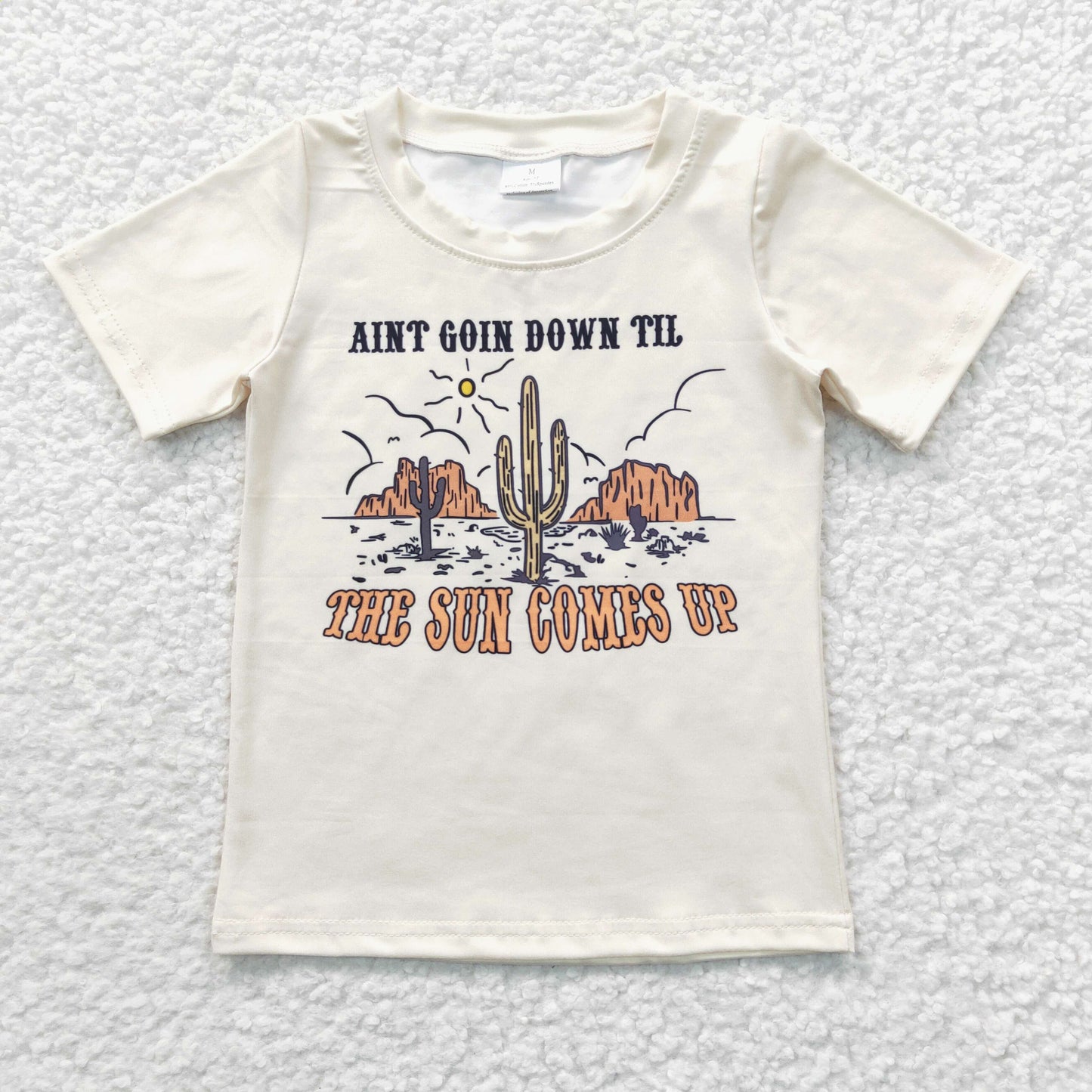 Girls The Sun Comes Up Top Shirt Short Sleeves