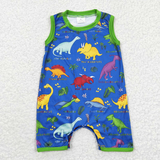 Boys Dinosaur Summer Rompers Sleeveless