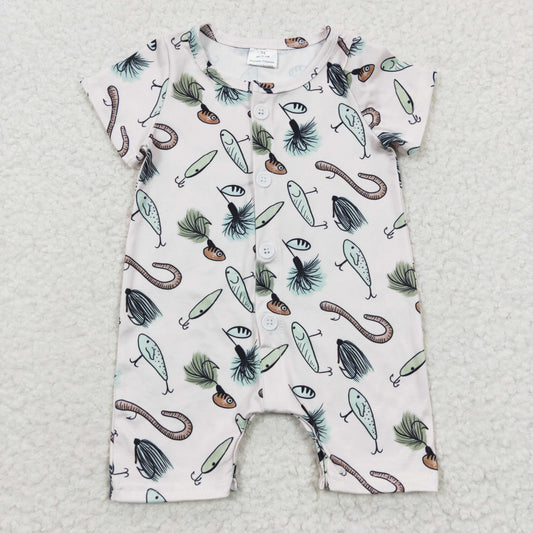 Baby Fishing Button Rompers