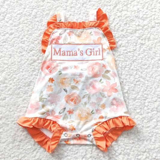 Girls Embroidery Mama's Girl Rompers