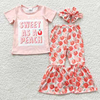 Girls Peach Pink Outfits