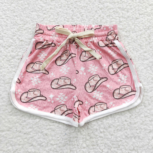 Girls Pink Hats Summer Shorts