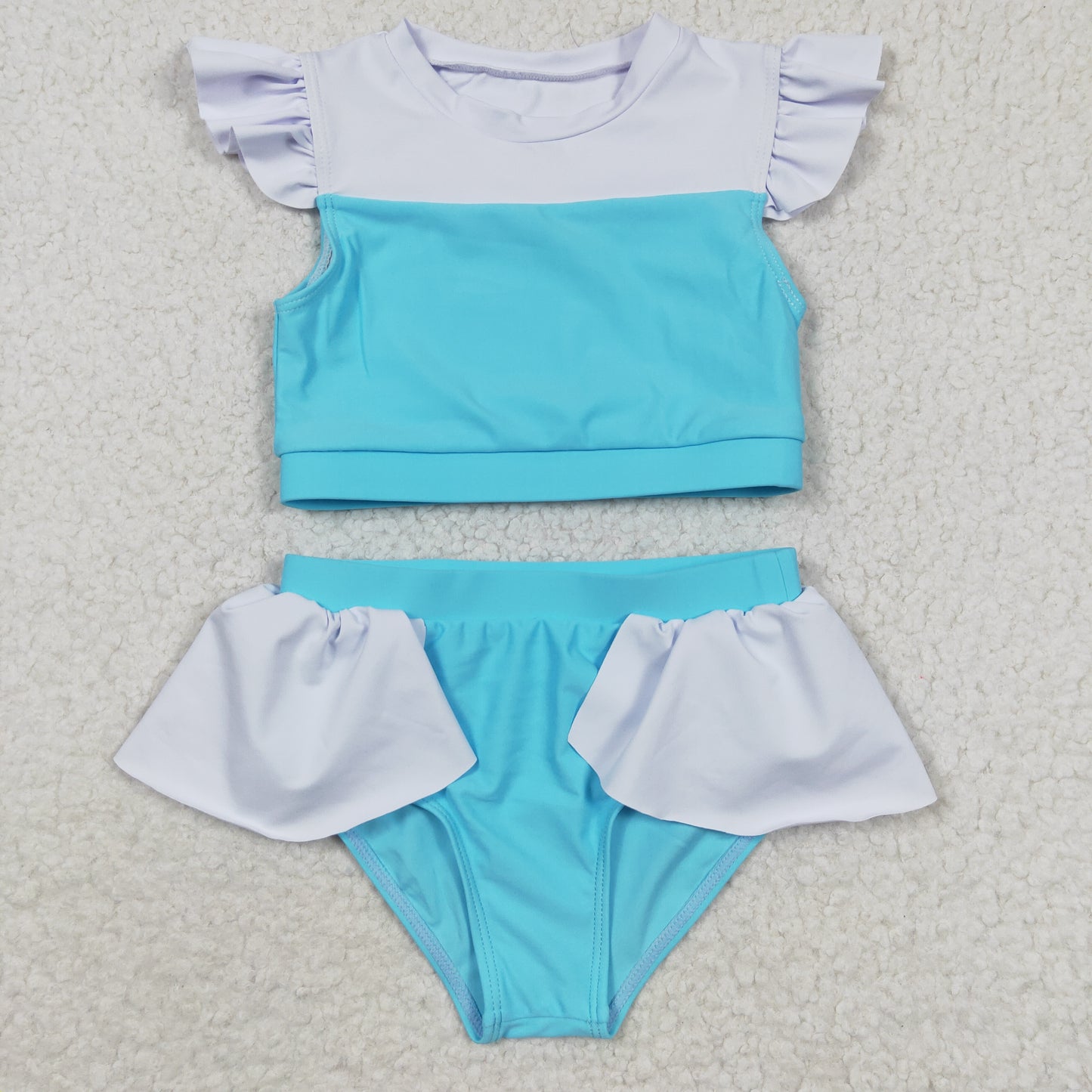 Girls Princess Mint Bathing Suit 2pcs