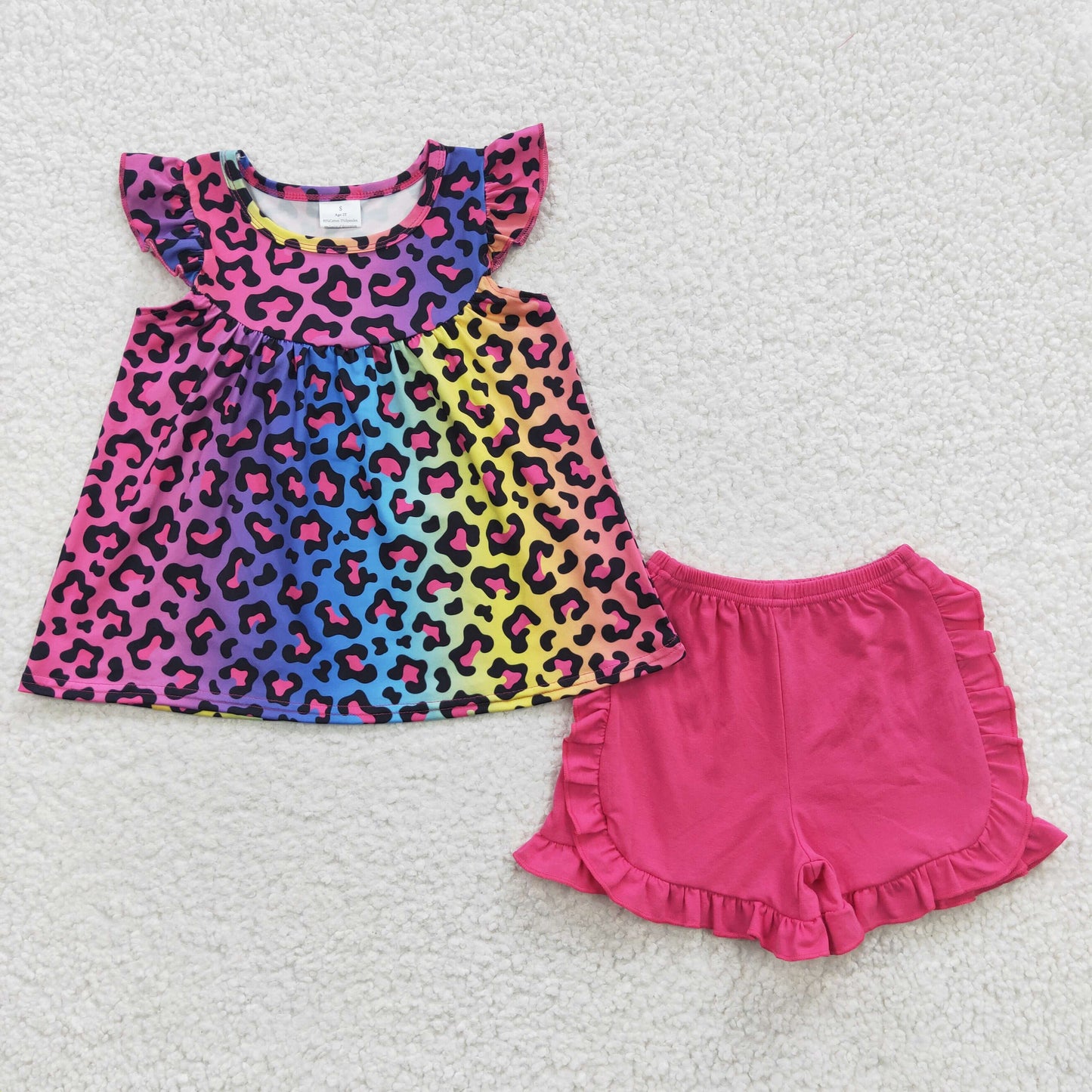 Girls Hot Pink Leopard Outfits