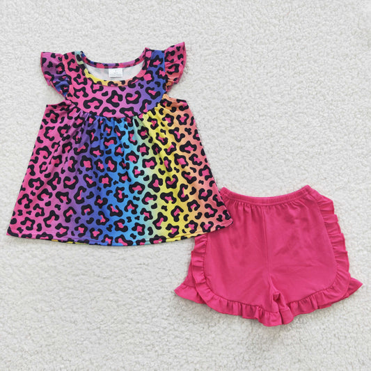 Girls Hot Pink Leopard Outfits