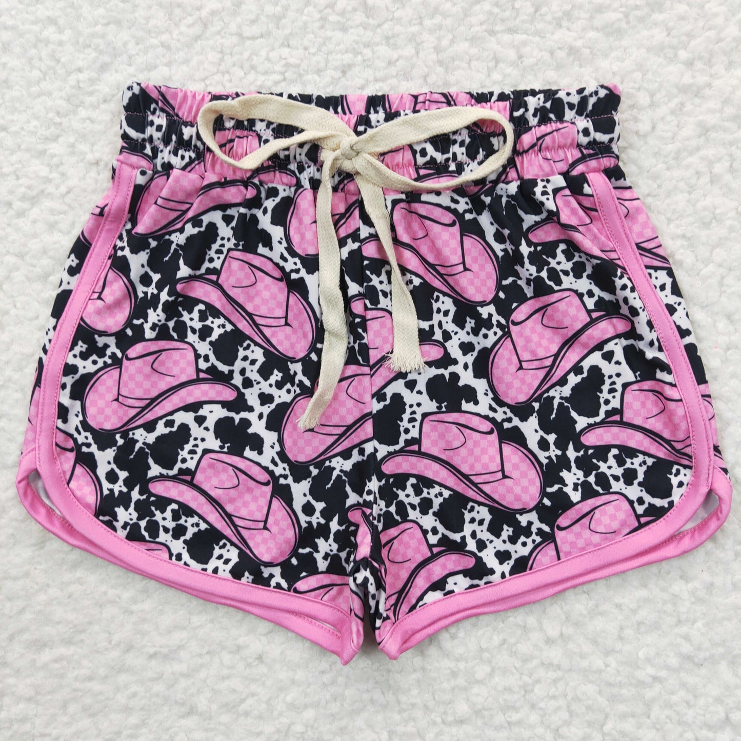 Girls Hats Cow Summer Shorts